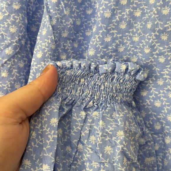 Mable Blue Floral Elastic Waist Jogger Lightweight Pants Small - Picture 2 of 5